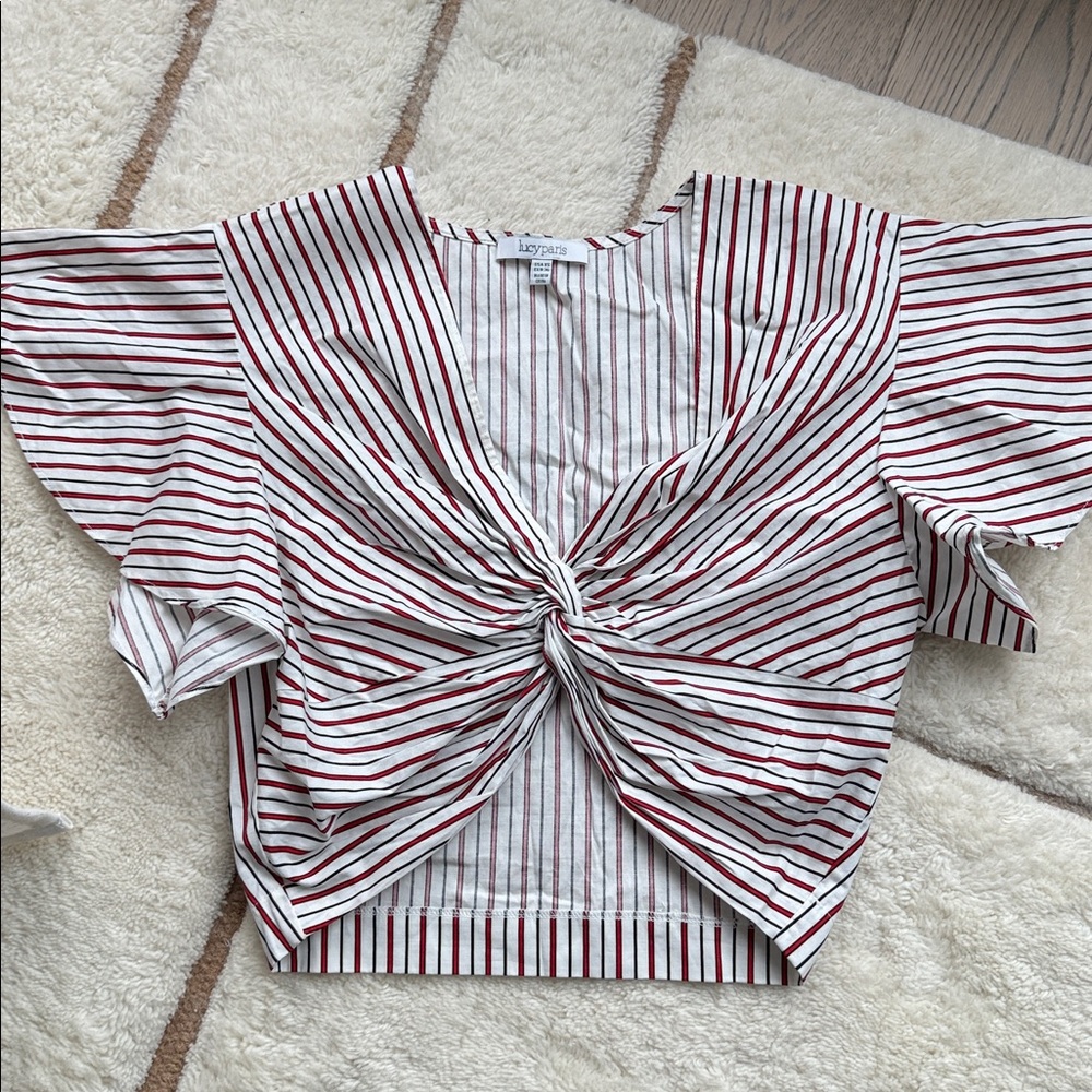 Lucy Paris Striped Knot Front Top